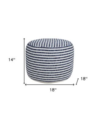 Upholstered Cotton Ottoman for Bedroom Accent and Lounge Seating