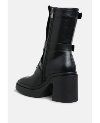 Womens Syrah Chunky Biker Boots
