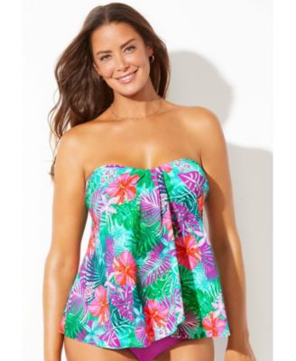 Women's Flyaway Bandeau Tankini Top