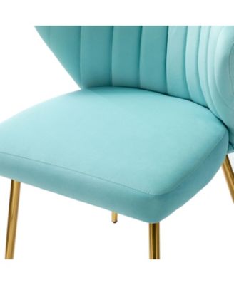 Set of 2  Polyester Velvet Modern Design, Upholstered  Milia Dining Chair