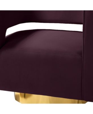 Carisa Contemporary Swivel 29.5" W Barrel Chair with Metal Base