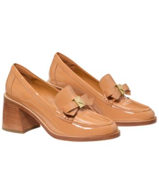 Women's Deco Bow Heeled Loafers