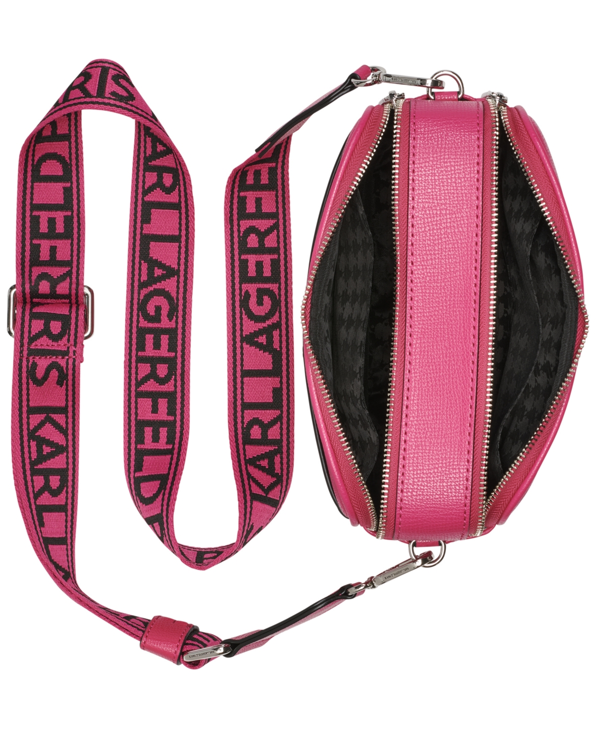 Karl Lagerfeld Maybelle Mini Top Zip Crossbody Bag In Pink