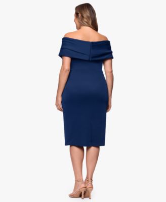 Plus Size Off-The-Shoulder Sleeveless Dress