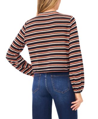 Women's Elastic Cuff Long-Sleeve Knit Cardigan Sweater