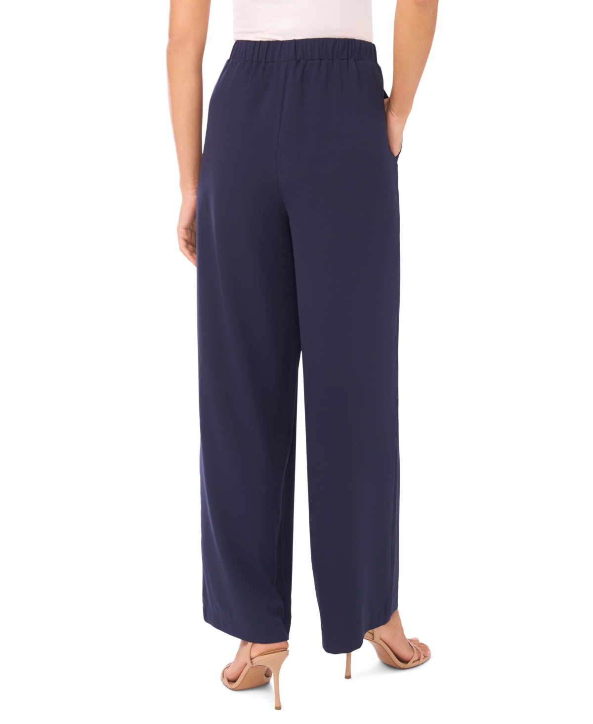Cece Women's Straight Leg Contrast Tie Pants In Blue