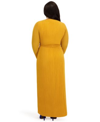 Women's V-Neck Long-Sleeve Dress