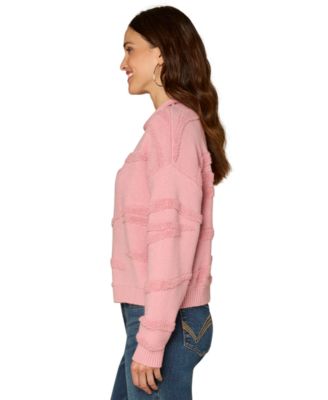 Petite Wavy Stripe Jacquard Long-Sleeve Sweater