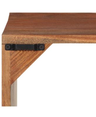 Wall Shelf 15.7"x11.8"x15.7" Solid Acacia Wood