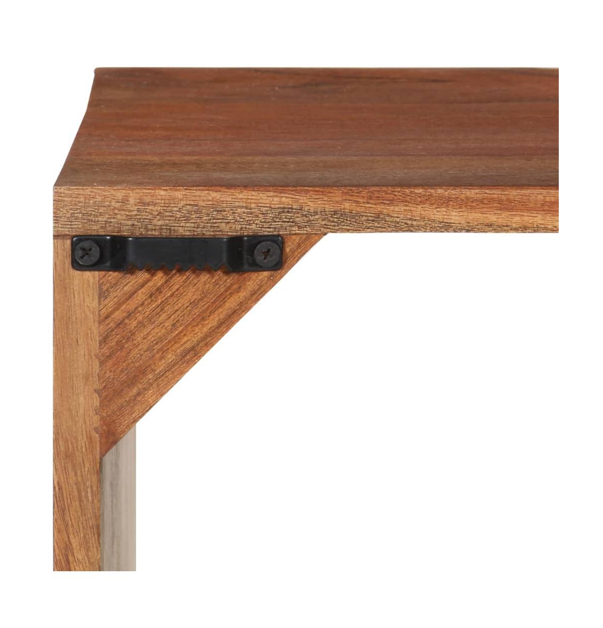 Wall Shelf 15.7"x11.8"x15.7" Solid Acacia Wood
