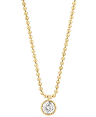 Certified Lab Grown Diamond Necklace (1 ct. t.w.) in 14k Yellow Gold