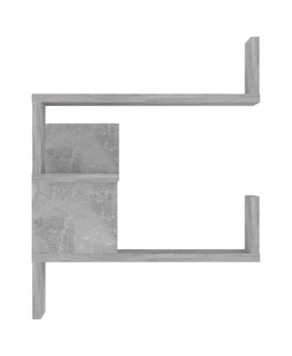 Wall Corner Shelf Concrete Grey Engineered Wood 15.7x15.7x19.7 in