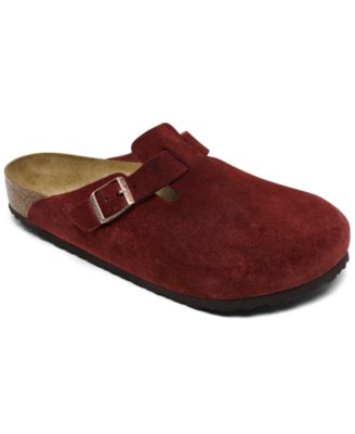 Birkenstock - Men's Boston Suede Leather Birko-Flor Clogs from Finish Line