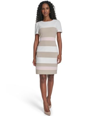 Women's Colorblocked Scuba-Crepe Dress