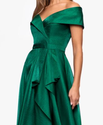 Women's Sweetheart Neck Off-The-Shoulder Ruffle Long Dress