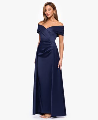 Women's Sweetheart Neck Double Collar Draped Long Dress