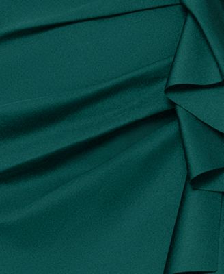 Women's 3/4-Sleeve Ruffle Long Dress