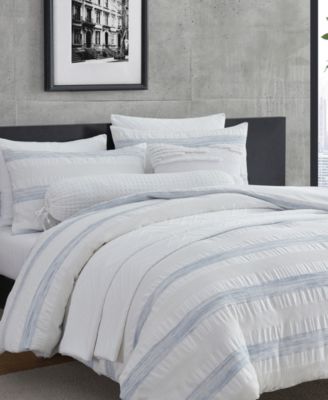 Waffle Stripe 3-Pc. Duvet Cover Set, Full/Queen