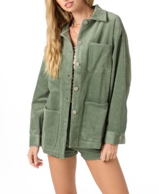 Women's Langford Corduroy Oversized Long-Sleeve Shacket
