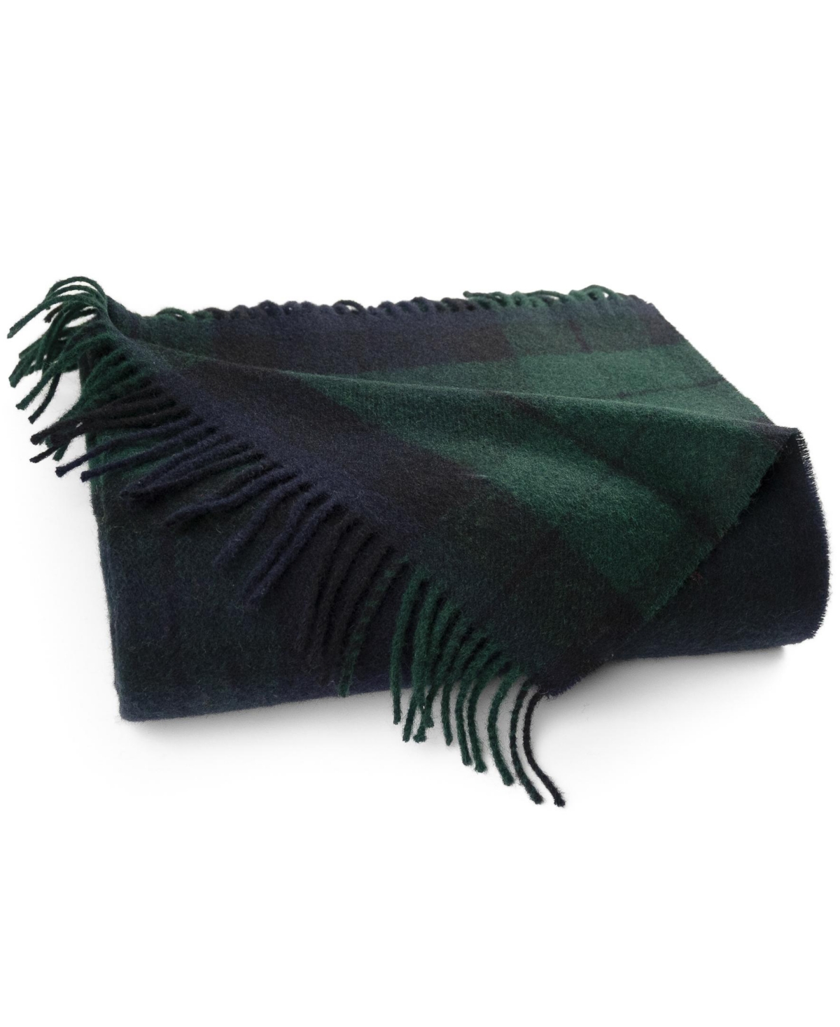 Prince Of Scots Highland Tweeds Shetland Lambswool Throw, 55 " X 72" In Black