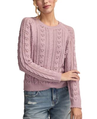 Lucky Brand - Women's Pointelle Crewneck Sweater