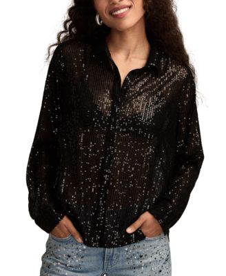 Lucky Brand - Women's Sequin Button-Down Shirt