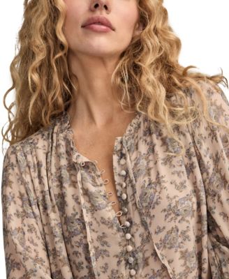 Women's Dropped Waist Floral Mini Dress