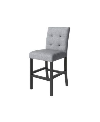 5-Piece Counter Height Dining Set with Upholstered Chairs, 35.4" Square Pub Table and 4 High-Back Stools for Kitchen or Dining Room