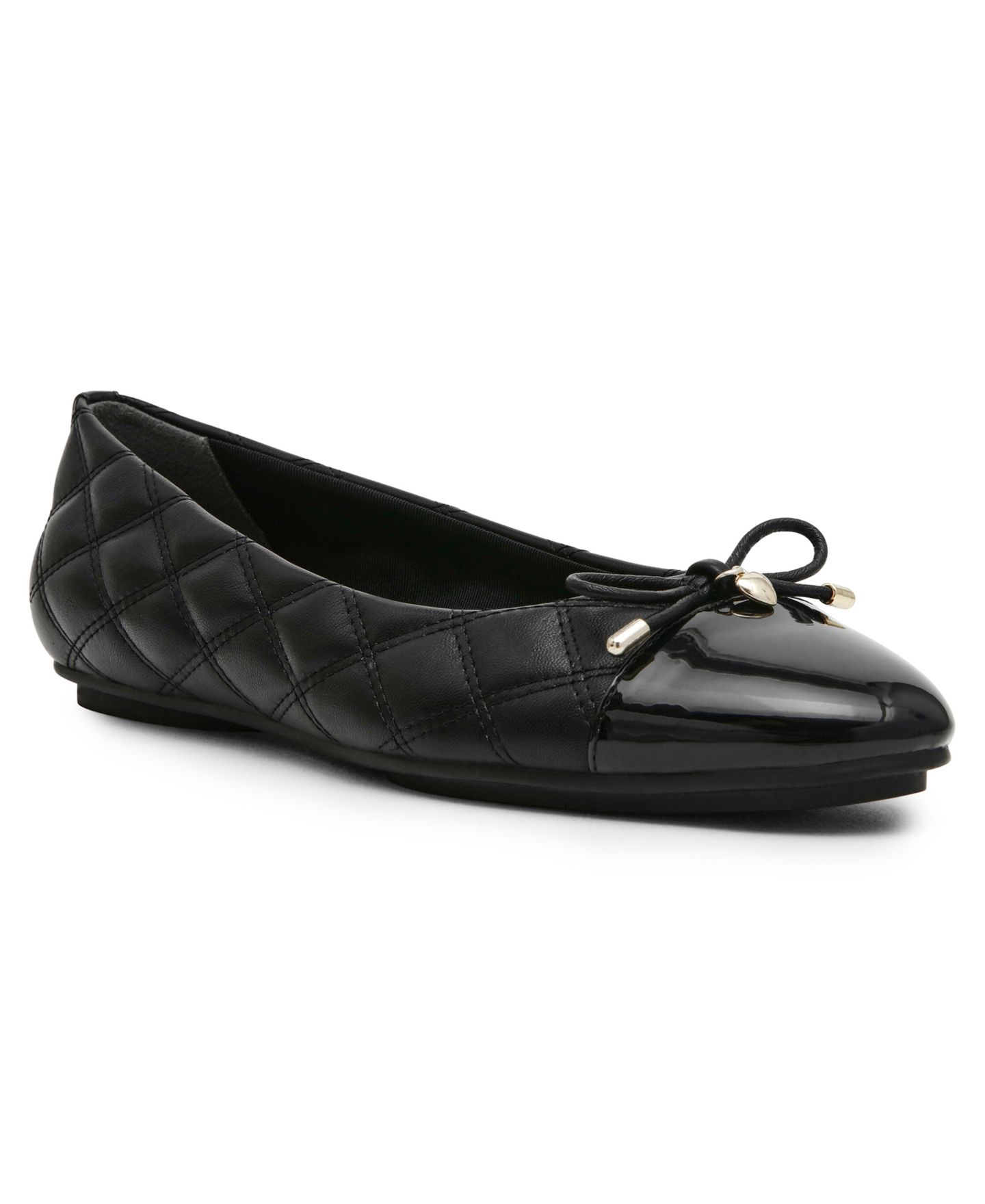 Женские стёганые балетки Anne Klein Luci с мыском-кэпом, цвет: Чёрный — фото 1
