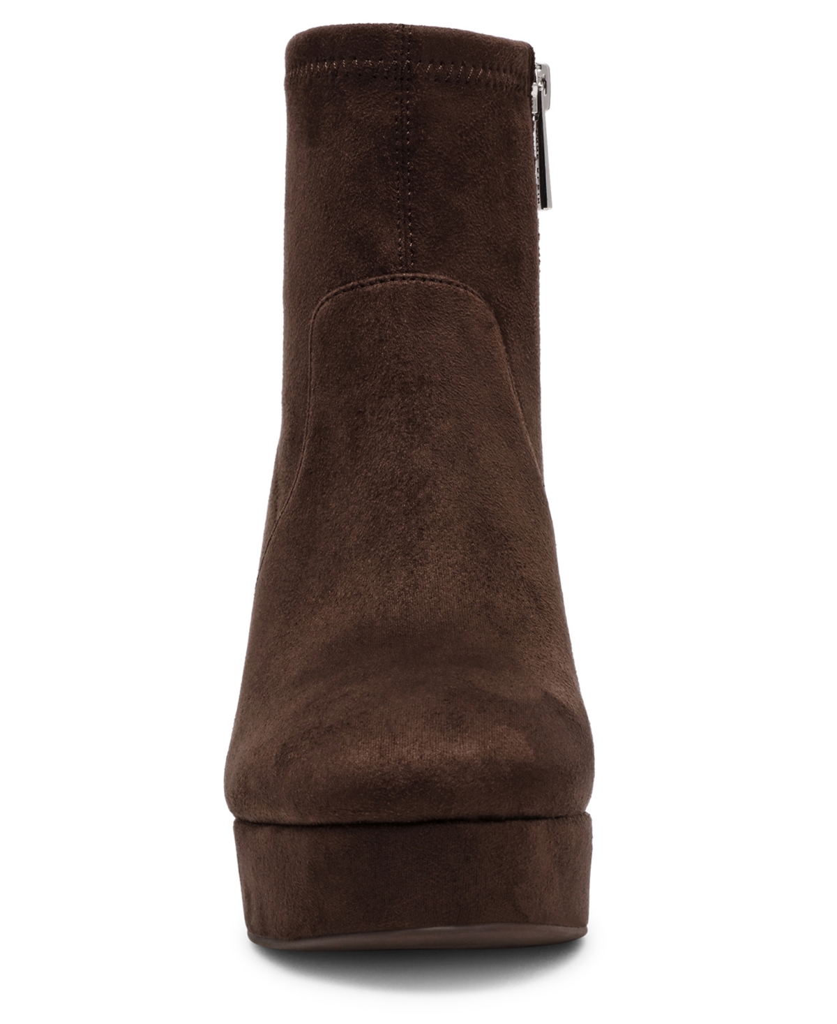 Anne Klein Womens Volt Platform Block Heel Dress Booties In Brown