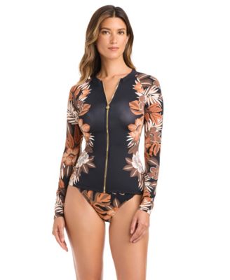 Women's Moddy Blooms Zippered Rashguard