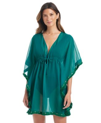 Women's V-Neck Caftan Swim Cover-Up