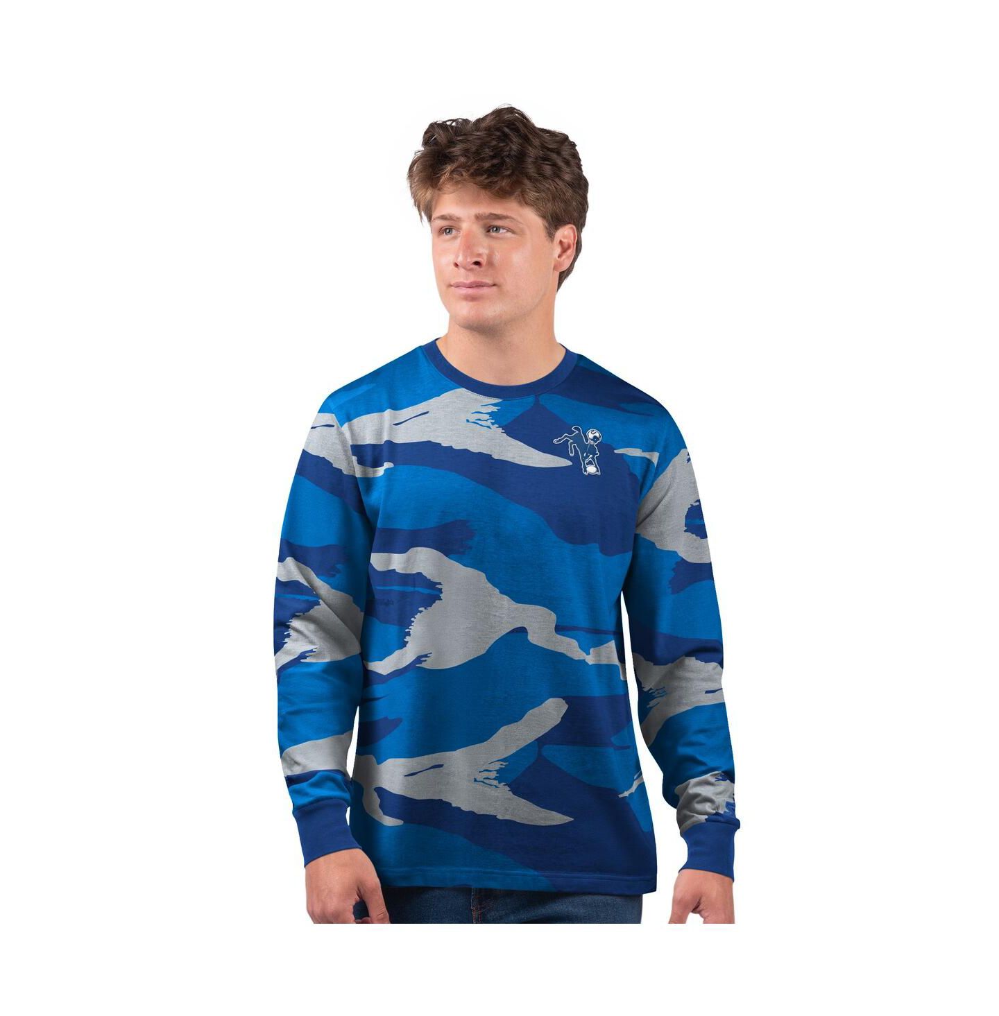 Мужская футболка Starter Royal Indianapolis Colts Thursday Night Gridiron Vintage Logo Long Sleeve — фото 1