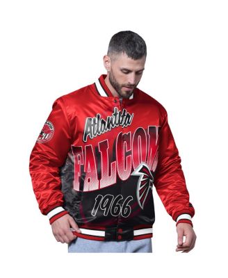 Men's Red Atlanta Falcons Pass Rush Varsity Full-Snap Jacket