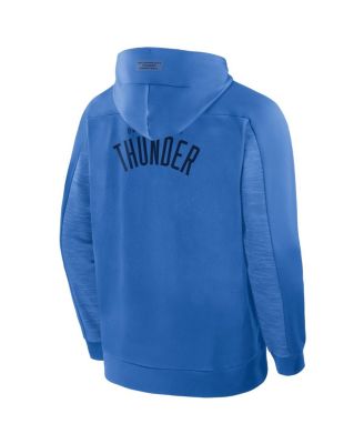 Men's Blue Oklahoma City Thunder Back Door Cut Play Defender Full-Zip Hoodie