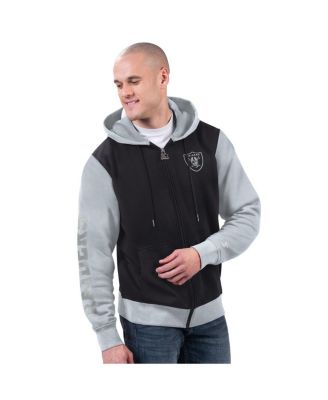 Men's Black/Silver Las Vegas Raiders Thursday Night Gridiron Full-Zip Hoodie