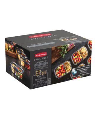 Brilliance 2.85-Cup Meal Prep 2-Compartment Food Storage Containers, 5-Pack