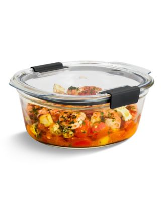 Brilliance 6.1-Cup Glass Round Leak Proof Food Storage Container