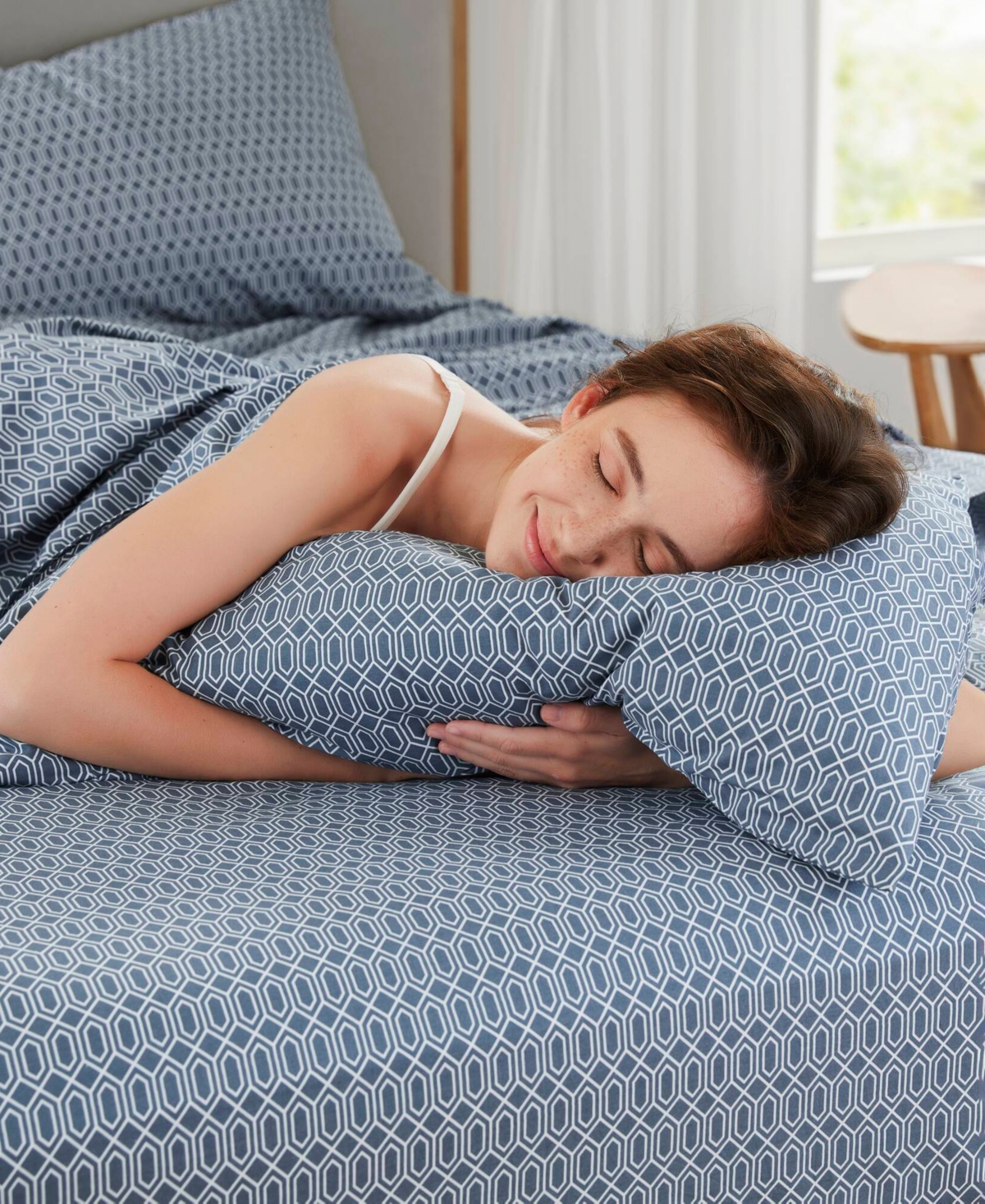 510 Design Super 144-thread Count Cotton 4-pc. Sheet Set, Full In Blue