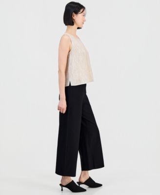 Women's Cotton Terry Wide Ankle Pants
