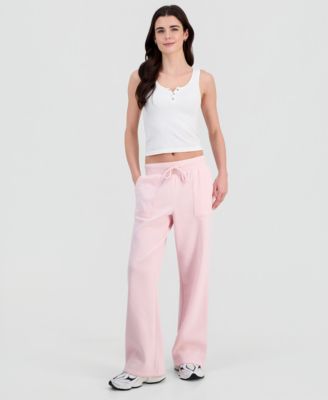 Juniors' High-Rise Wide-Leg Pants