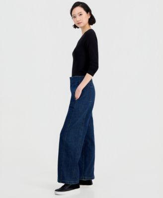 Petite High-Rise Wide-Leg Jeans