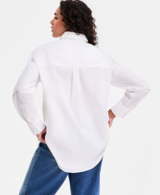 Women's Cotton Relaxed-Fit Blouse, Macy's Exclusive