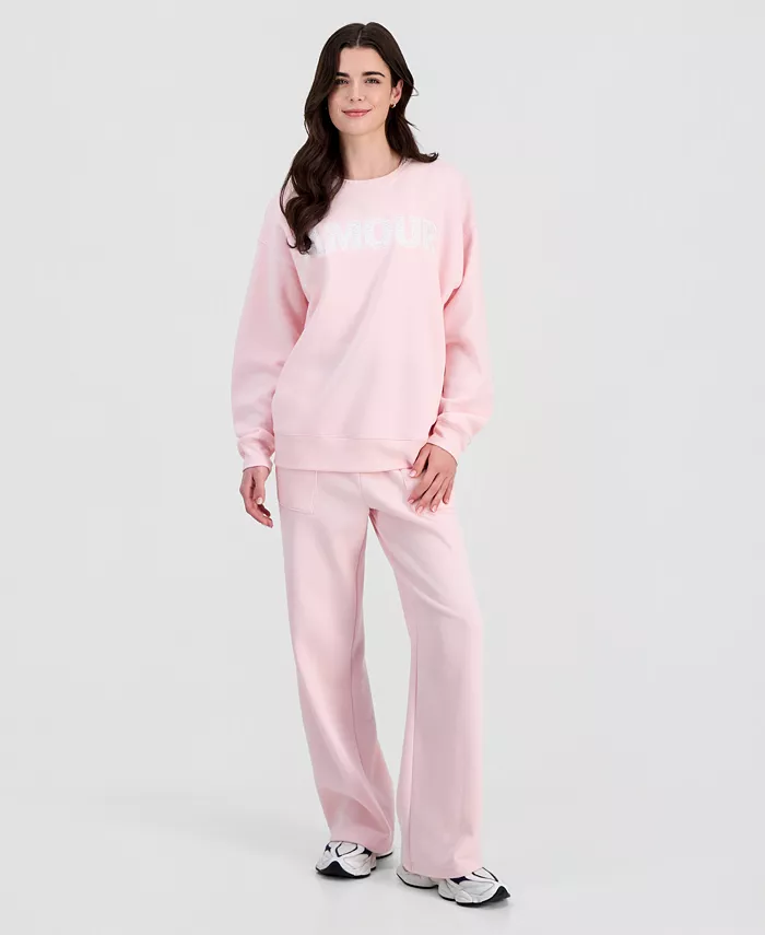 Juniors' Whipstitched Crewneck Sweatshirt - thumbnail 10