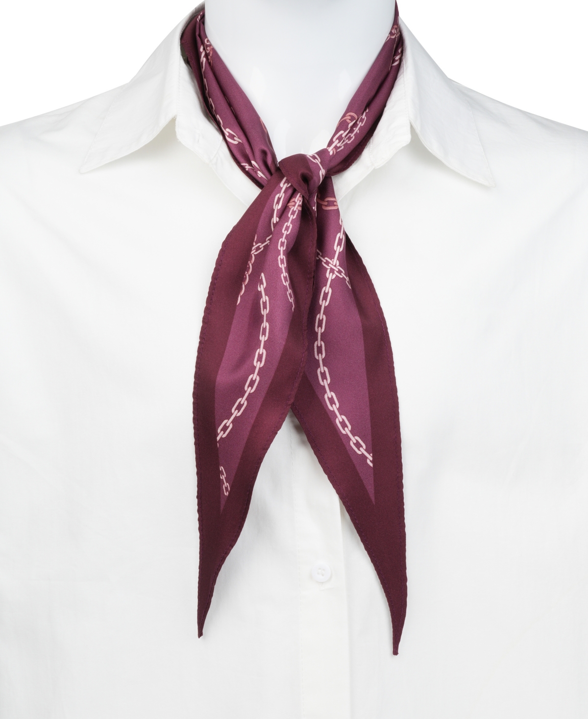 Bespoke Fashion Women's Lucy Link Diamond Scarf In Burgundy