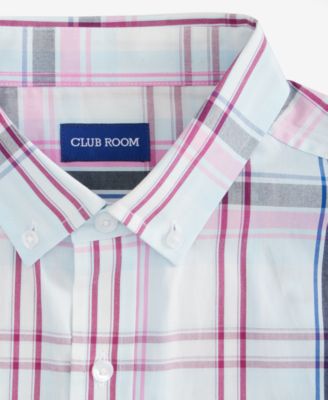 Men's Ian Plaid Poplin Short-Sleeve Shirt