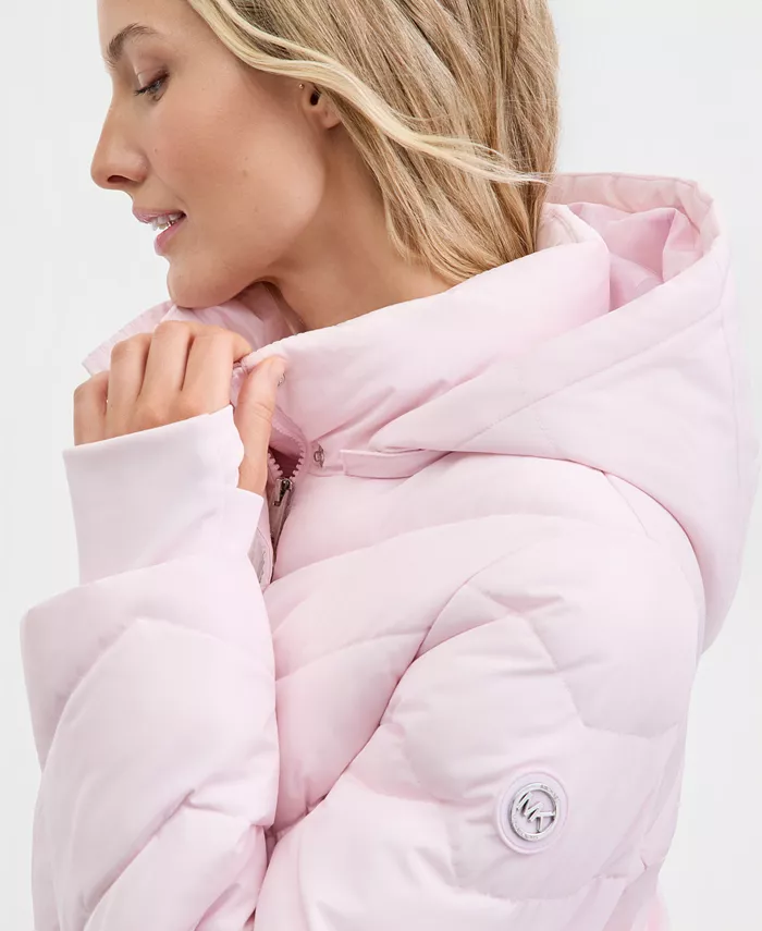 Women's Hooded Puffer Coat - thumbnail 3
