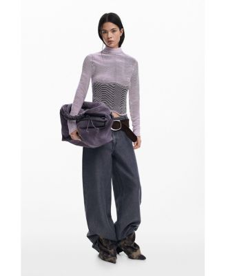 Women's Striped textured sweater