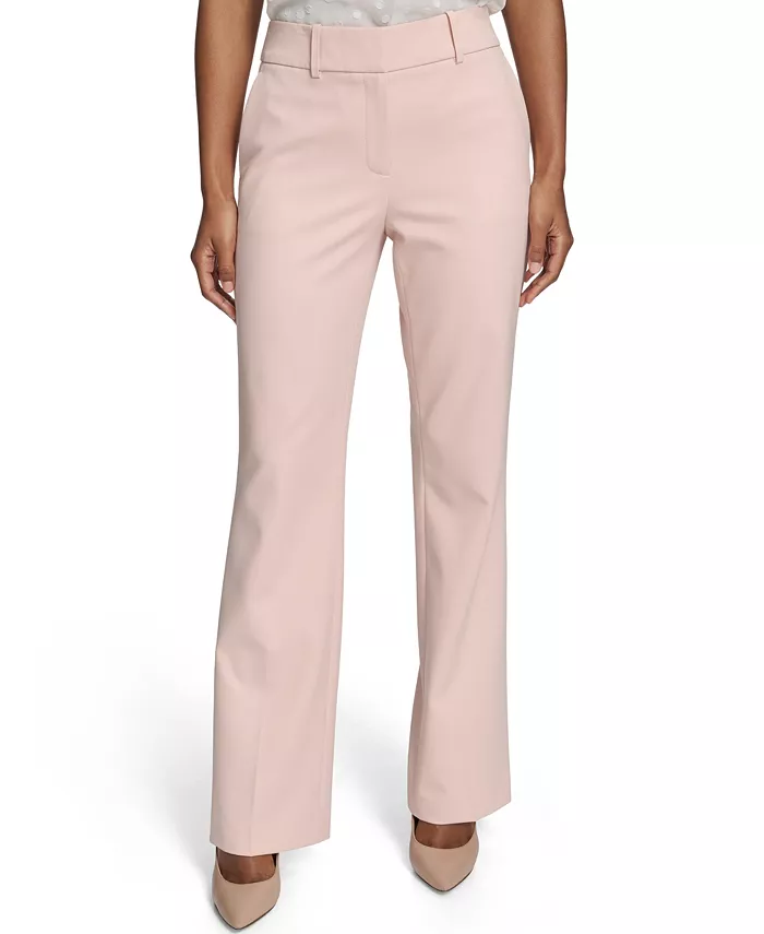 Women's Solid Bootcut Trouser Pants