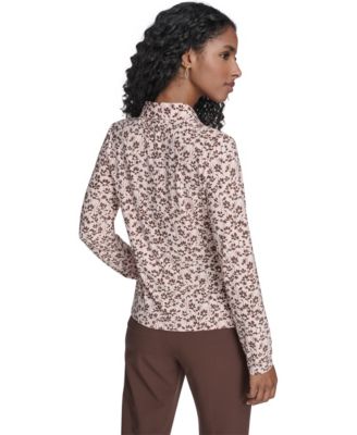 Women's Blossom Floral Knit Button Up Top